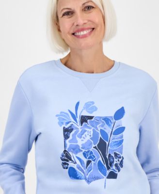 Petite Tulip Graphic Print Sweatshirt, Macy's Exclusive