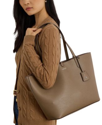 Faux-Leather Reversible Tote Bag