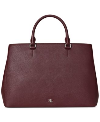 Lauren Ralph Lauren - Crosshatch Leather Large Hanna Satchel