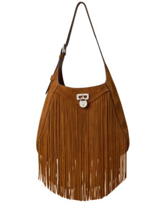 Lauren Ralph Lauren - Tanner Medium Suede Fringe Shoulder Bag
