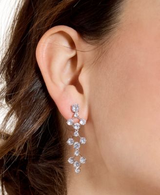 Cubic Zirconia Lacey Linear Drop Earrings