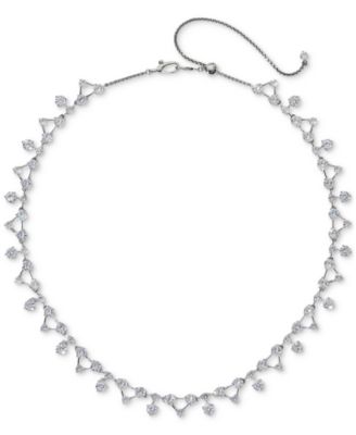 Eliot Danori - Cubic Zirconia Lacey All-Around Statement Necklace, 15" + 3" extender