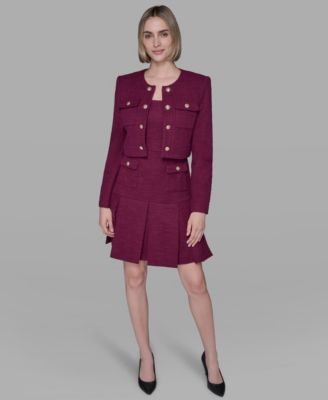 KARL LAGERFELD PARIS - Women's Knit Tweed Jacket