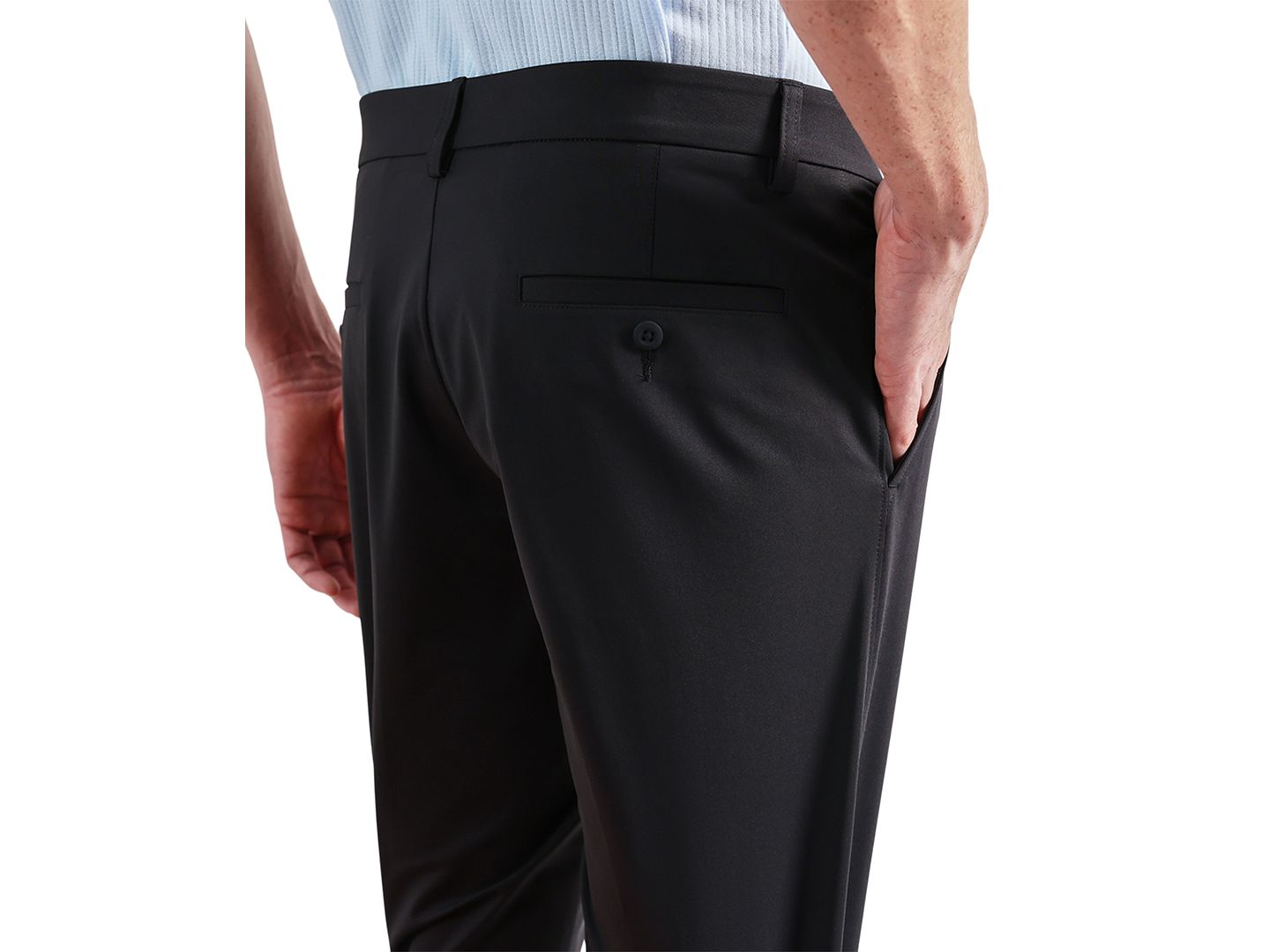 Мужские брюки Haggar Straight-Fit Sport Travel Performance Casual, цвет: Чёрный — фото 5
