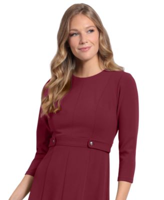 Petite Side-Tab Fit & Flare Dress