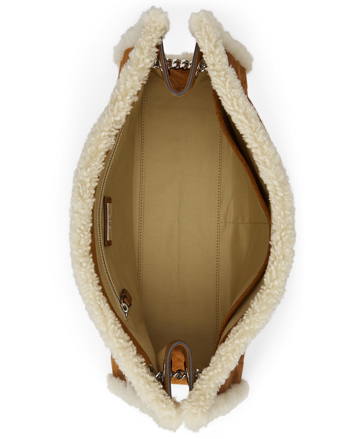 Ralph Lauren Bradley Large Suede Tote Bag In Brown