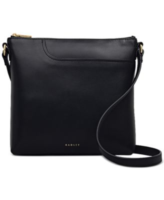 Pockets Mini Leather Ziptop Crossbody Bag