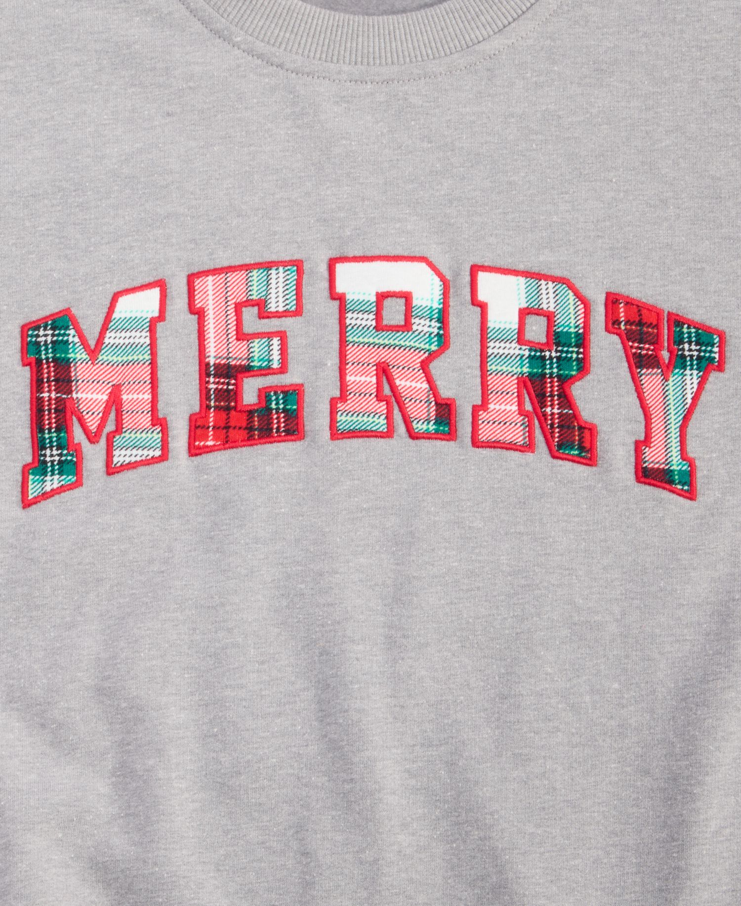 Women's Merry Plaid Appliqu&eacute; Sweatshirt