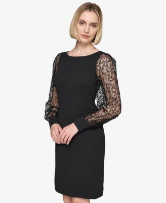 Women's Lace-Sleeve Dress