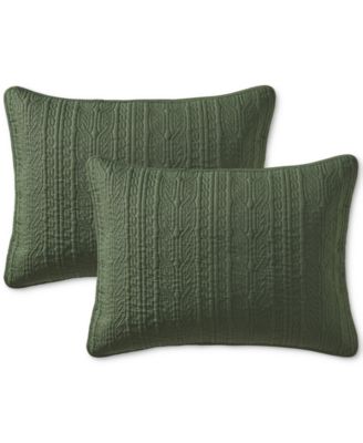 Cable-Knit Pinsonic Microfiber 3-Pc. Quilt Set, Full/Queen