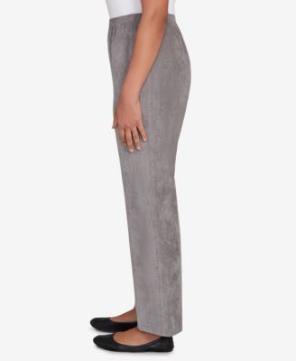 Women's Classic Corduroy Elastic Waist Medium Length Pants