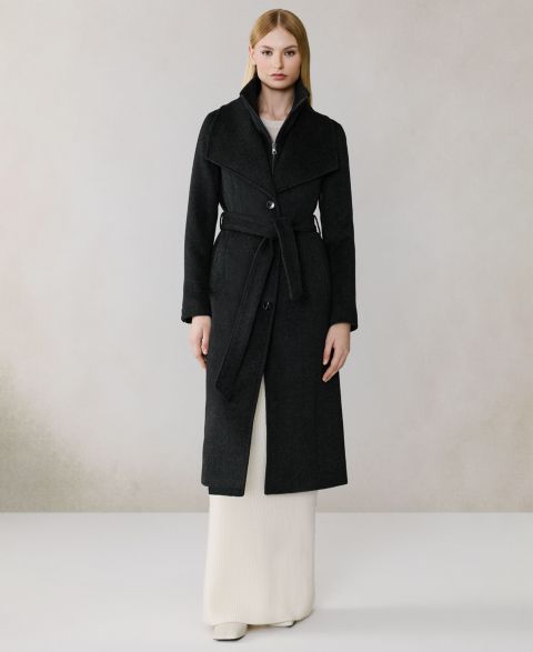 Женские куртки Soia & Kyo Women's Belted Long Sleeve Coat