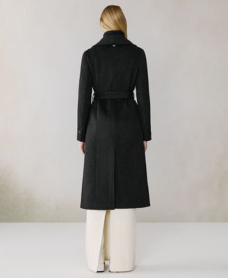 Women's Belted Long Sleeve Coat