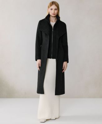 Women's Belted Long Sleeve Coat