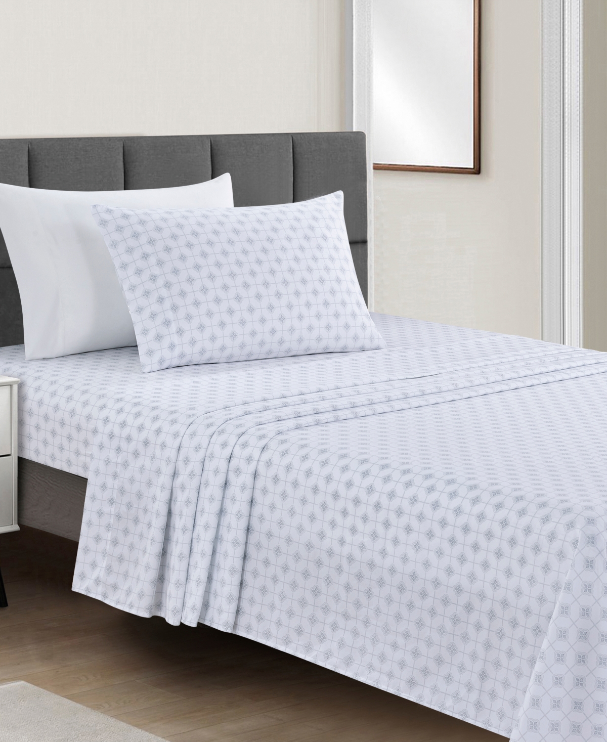 Sunham Microfiber Easy Care Printed 3-pc. Sheet Set, Twin