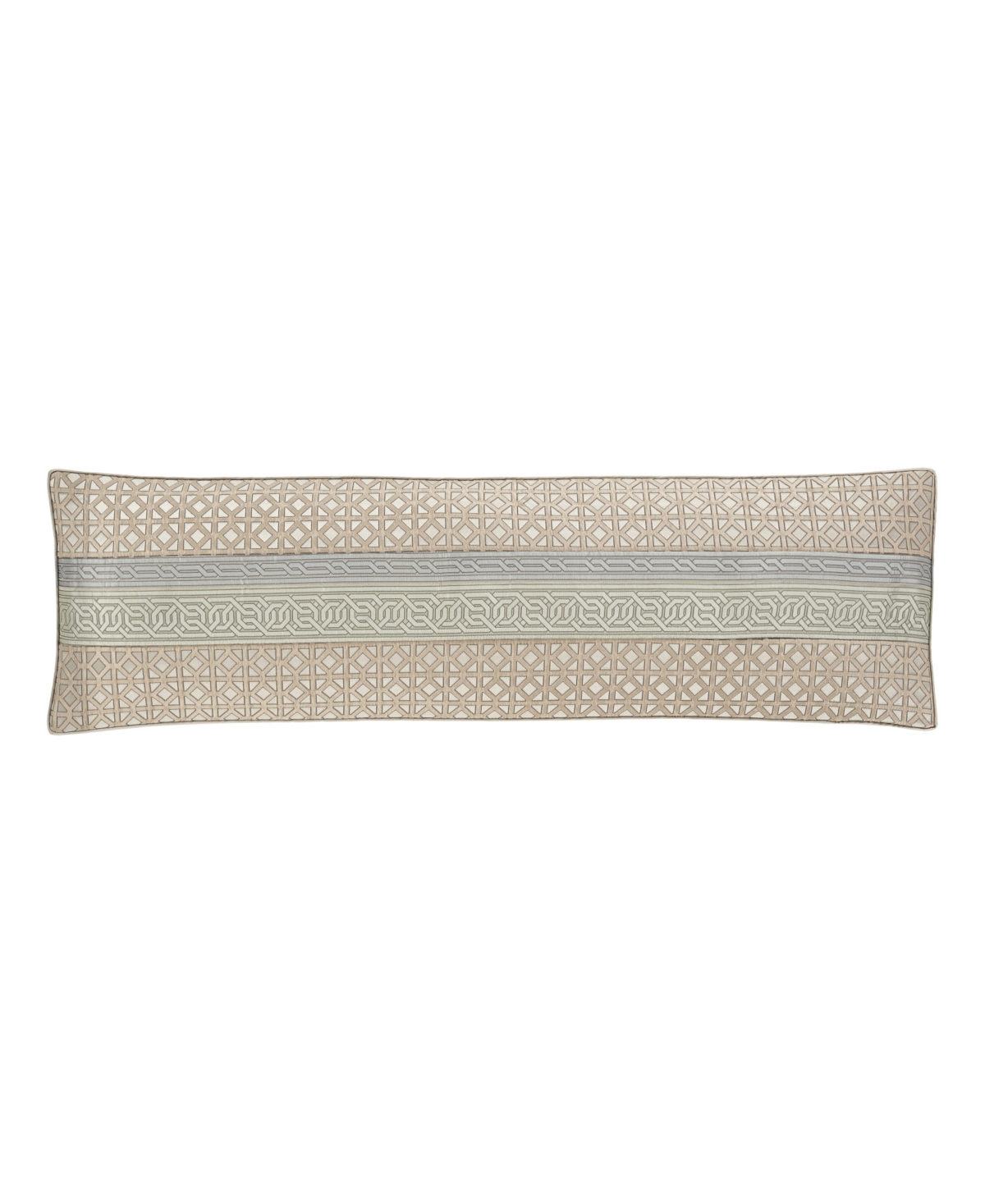 J Queen New York Alaro Bolster Decorative Pillow, 15" X 52" In Blue