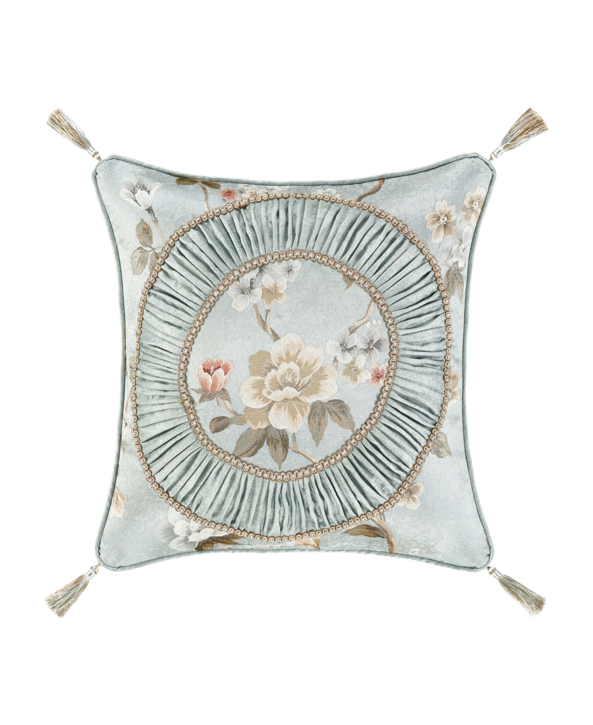 J Queen New York Prestige Square Decorative Pillow, 20" X 20" In Blue