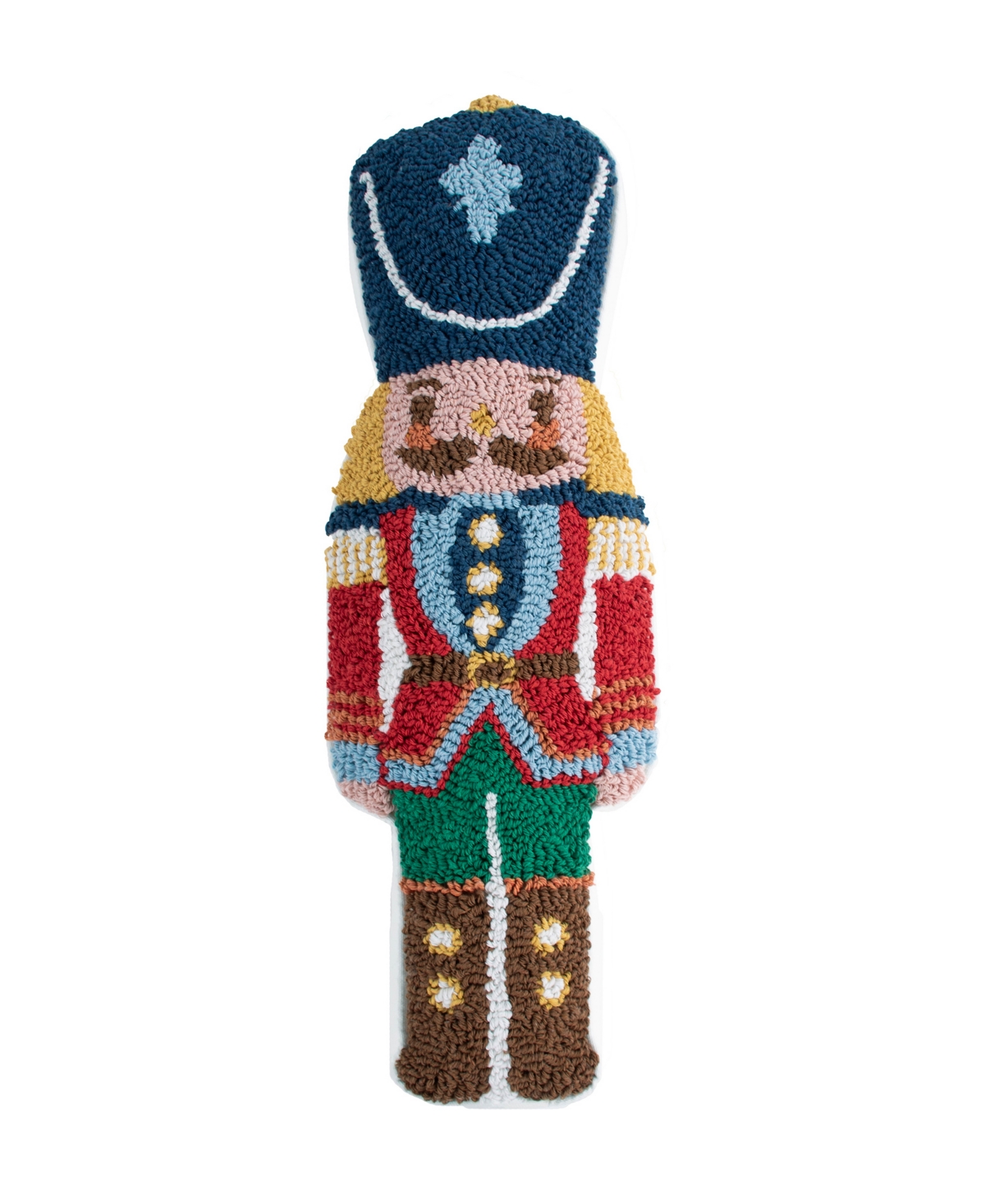 Levtex Festive Nutcrackers Embroidered Decorative Pillow, 6" X 18" In Green