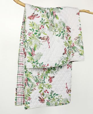 Tinsel Tidings Reversible Quilted Throw, 50" x 60"