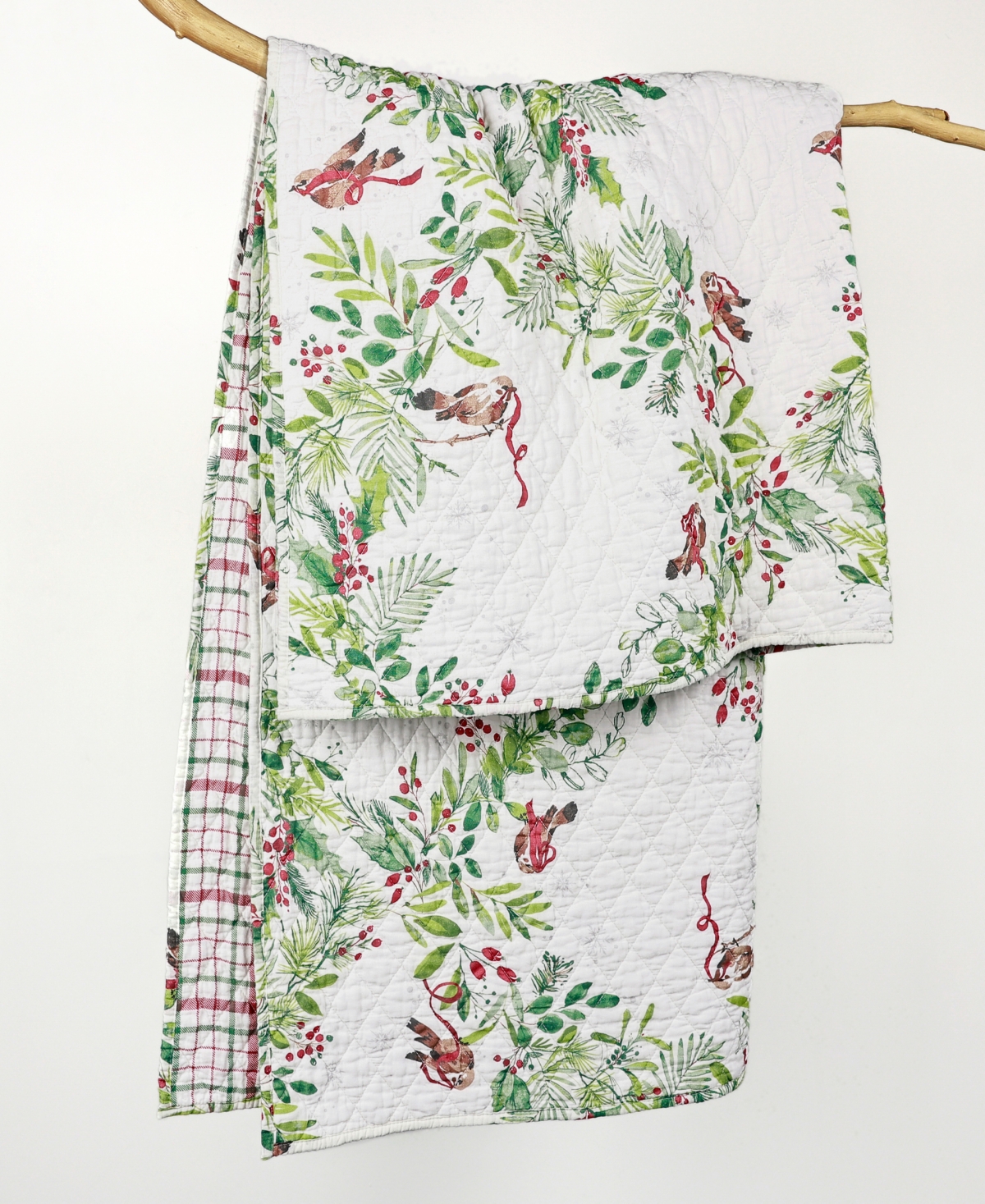Levtex Tinsel Tidings Reversible Quilted Throw, 50" X 60" In Multi