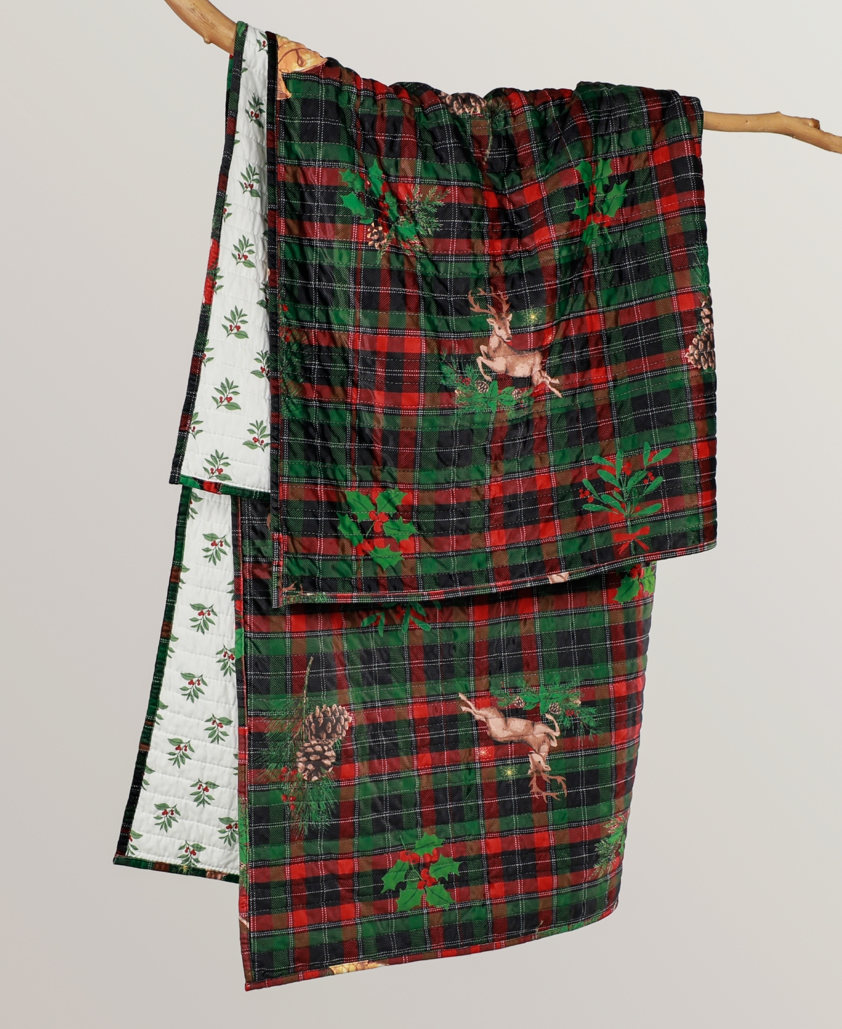 Levtex Merry Tartan Reversible Quilted Throw, 50" x 60"