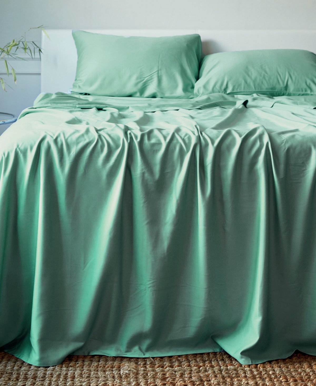 Bedvoyage Luxury Viscose From Bamboo Pillowcase Pair, Standard In Green