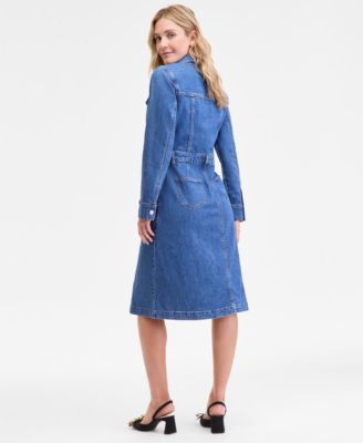 Women's Denim Midi Shirtdress, Macy's Exclusive
