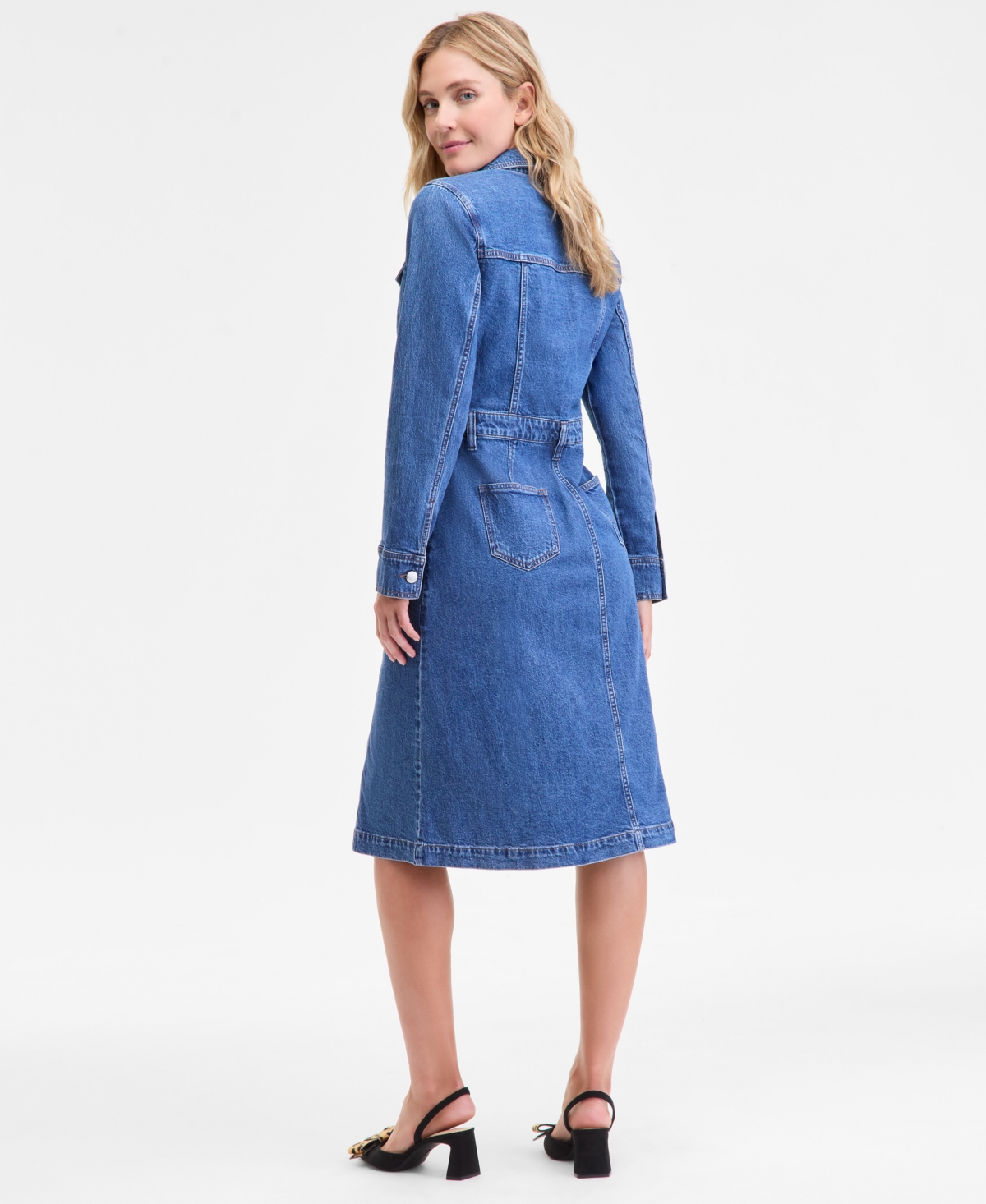 On 34th Women's Denim Midi Shirtdress, Macy's Exclusive