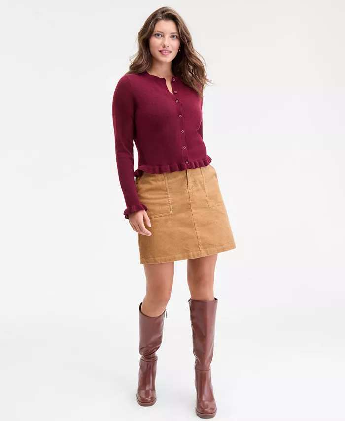 Women's Ruffle-Hem Cardigan - thumbnail 4