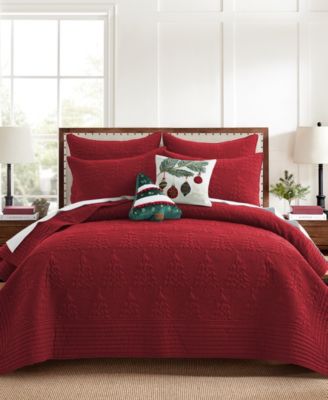 O Christmas Tree Stitching 3-Pc. Quilt Set, King/California King