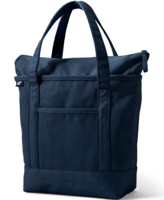Medium Solid Color 5 Pocket Zip Top Canvas Tote Bag