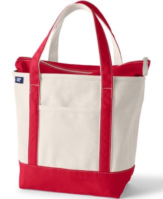 Medium 5 Pocket Zip Top Canvas Tote Bag