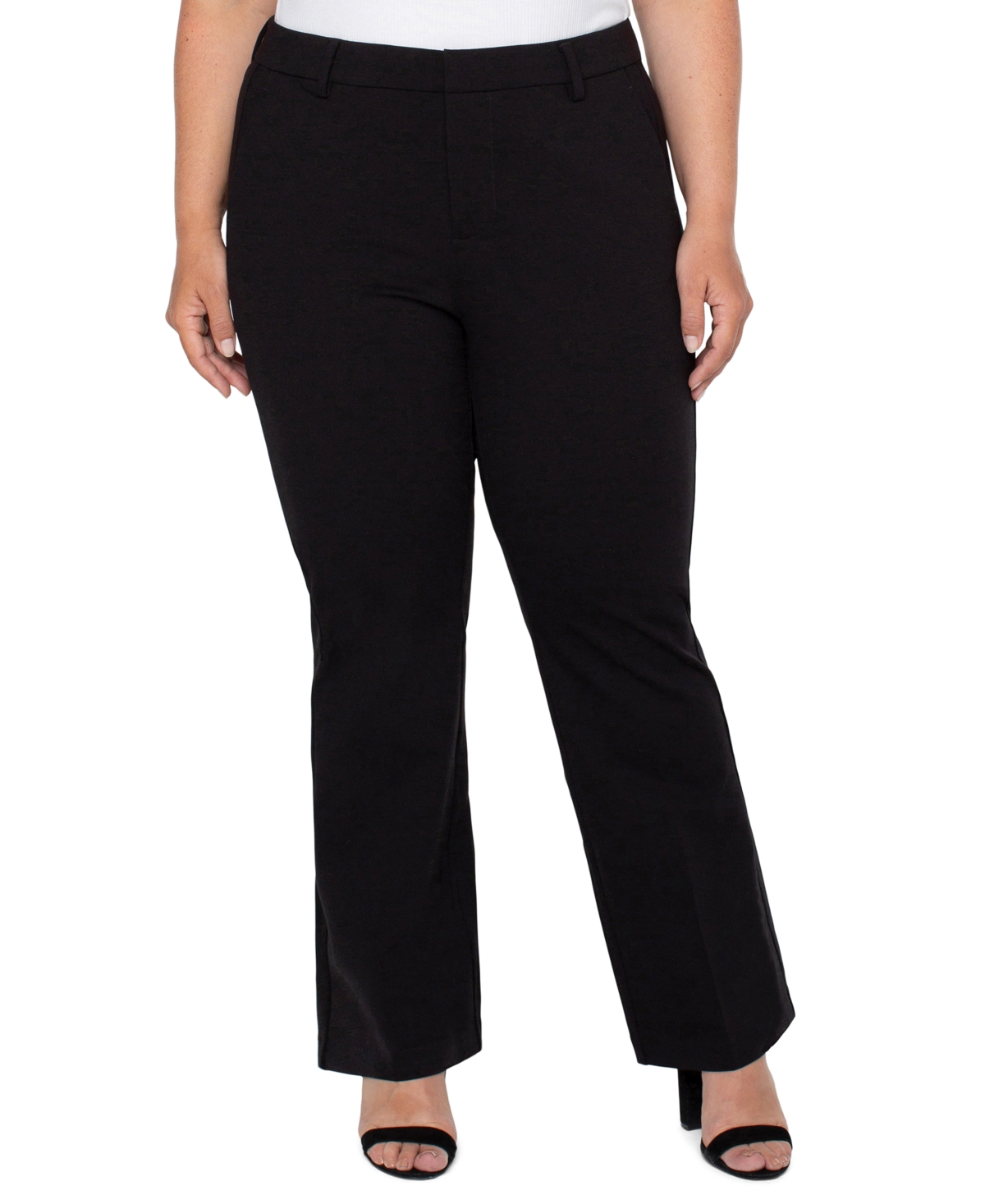 Liverpool Los Angeles Plus Size Kelsey Flare Trousers In Black