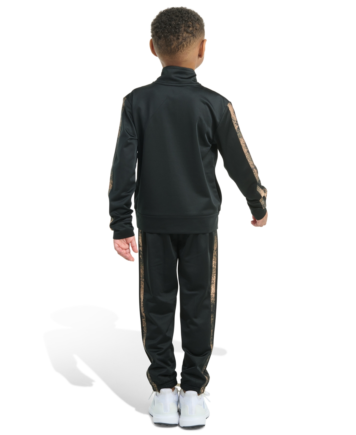 Adidas Originals Toddler And Little Boys 3 Stripe Jacket And Joggers Pant Set In Black