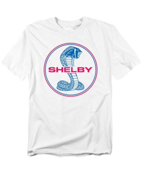 Мужская футболка Shelby Cobra Big & Tall Carroll Shelby Circle Logo Light, цвет: Белый