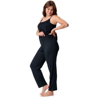 Motherhood Women's Maternity Sleeveless Swing Nursing Cami with Foldover Waistband Pant Sleep Set