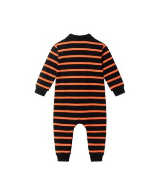 Baby Boys Halloween Striped Rugby w/Ghost Patch