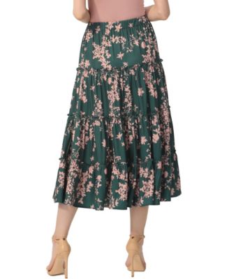 Women's Tiered Midi Skirt