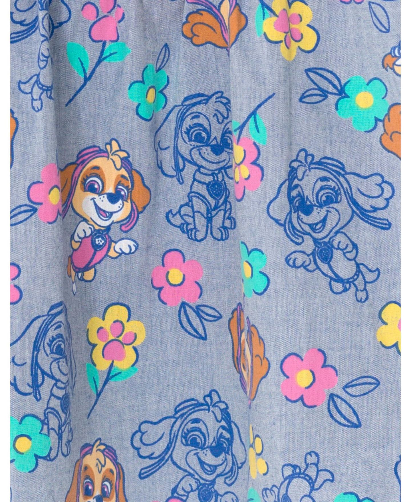Платье Paw Patrol Skye Floral Chambray Skater Dress Toddler Child для девочек-малышей, цвет: Синий — фото 3
