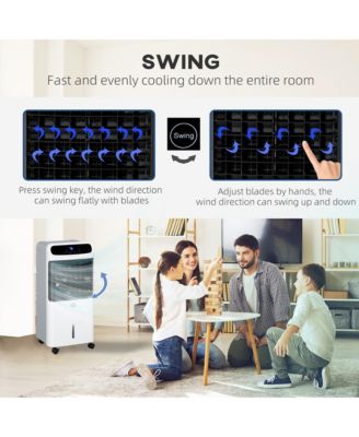 Mobile Air Cooler, Evaporative Ice Cooling Fan Humidifier Unit