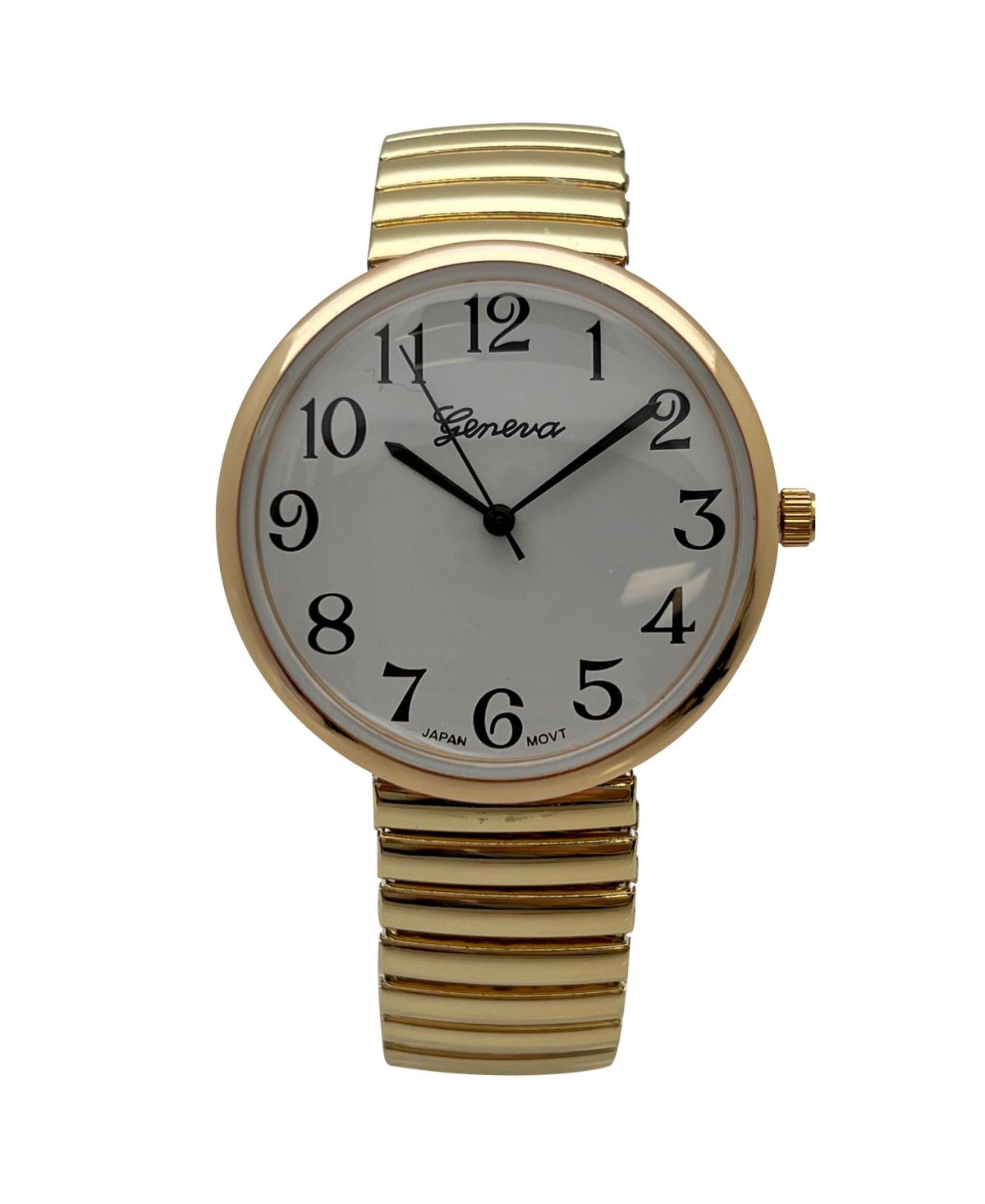 Классические женские часы с золотым стрейчевым циферблатом на каждый день