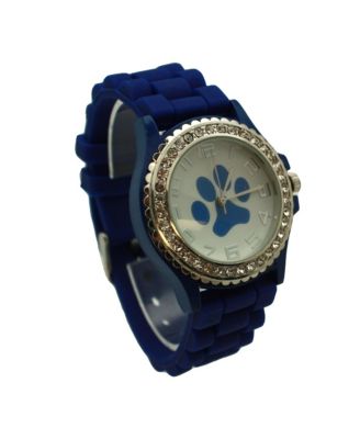 Blue Every Day Silicone Paw and Rhinestones Colorful Women Watch
