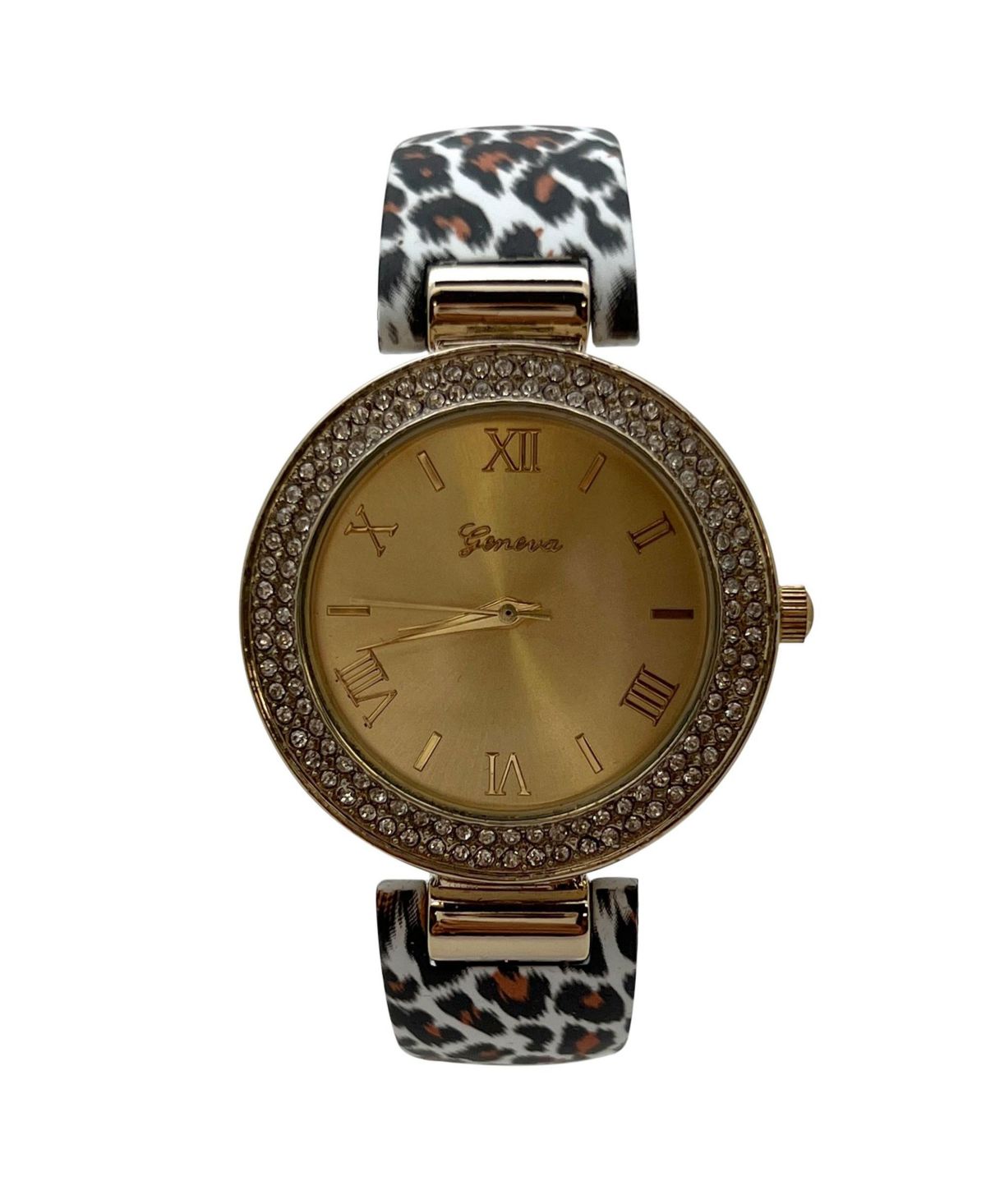 Женские часы с мягким ремешком-браслетом с принтом гепарда