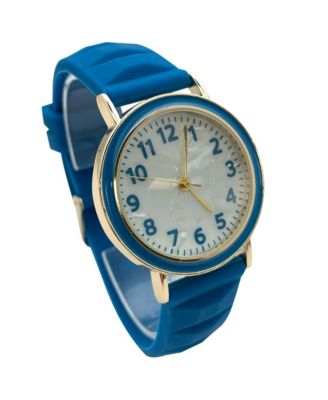 Solid Vibrant Color Everyday Silicone Women Watch, Blue