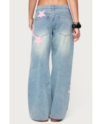 Women's Trish Stars Low Rise Baggy Jeans