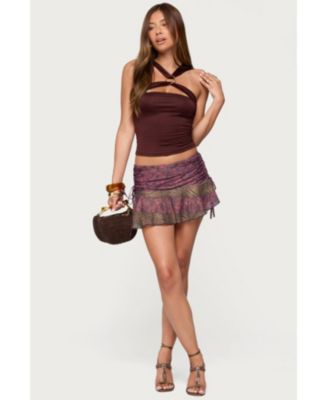 Womens Rivera Ring Cut Out Top