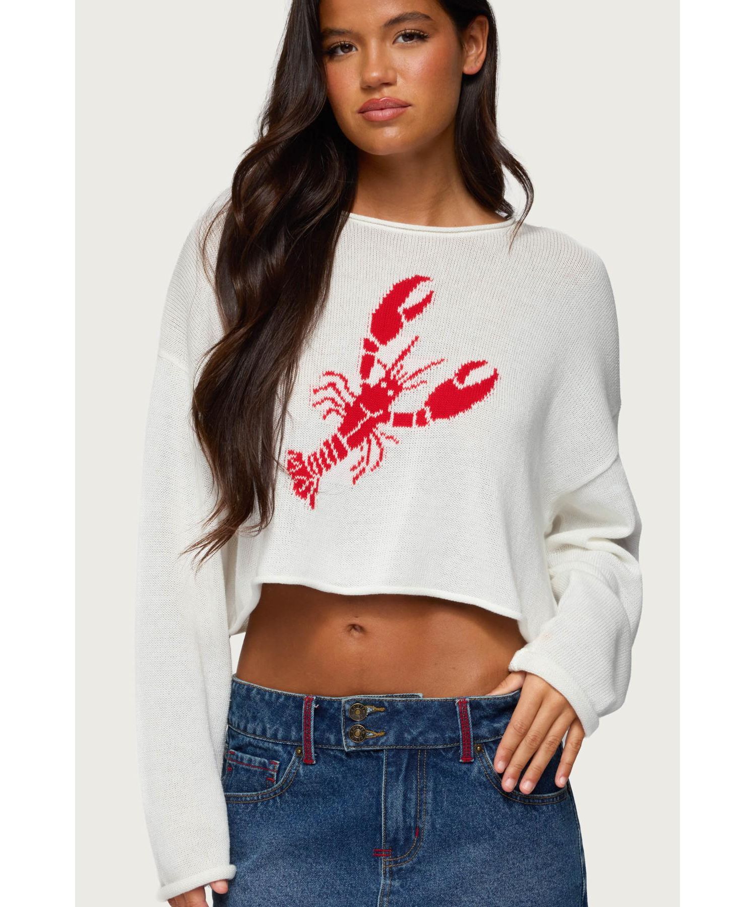 Women's Lobster Babe Oversized Knit Top