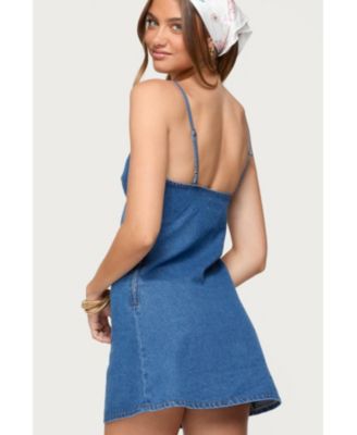 Women's Maleeka Cut Out Denim Mini Dress