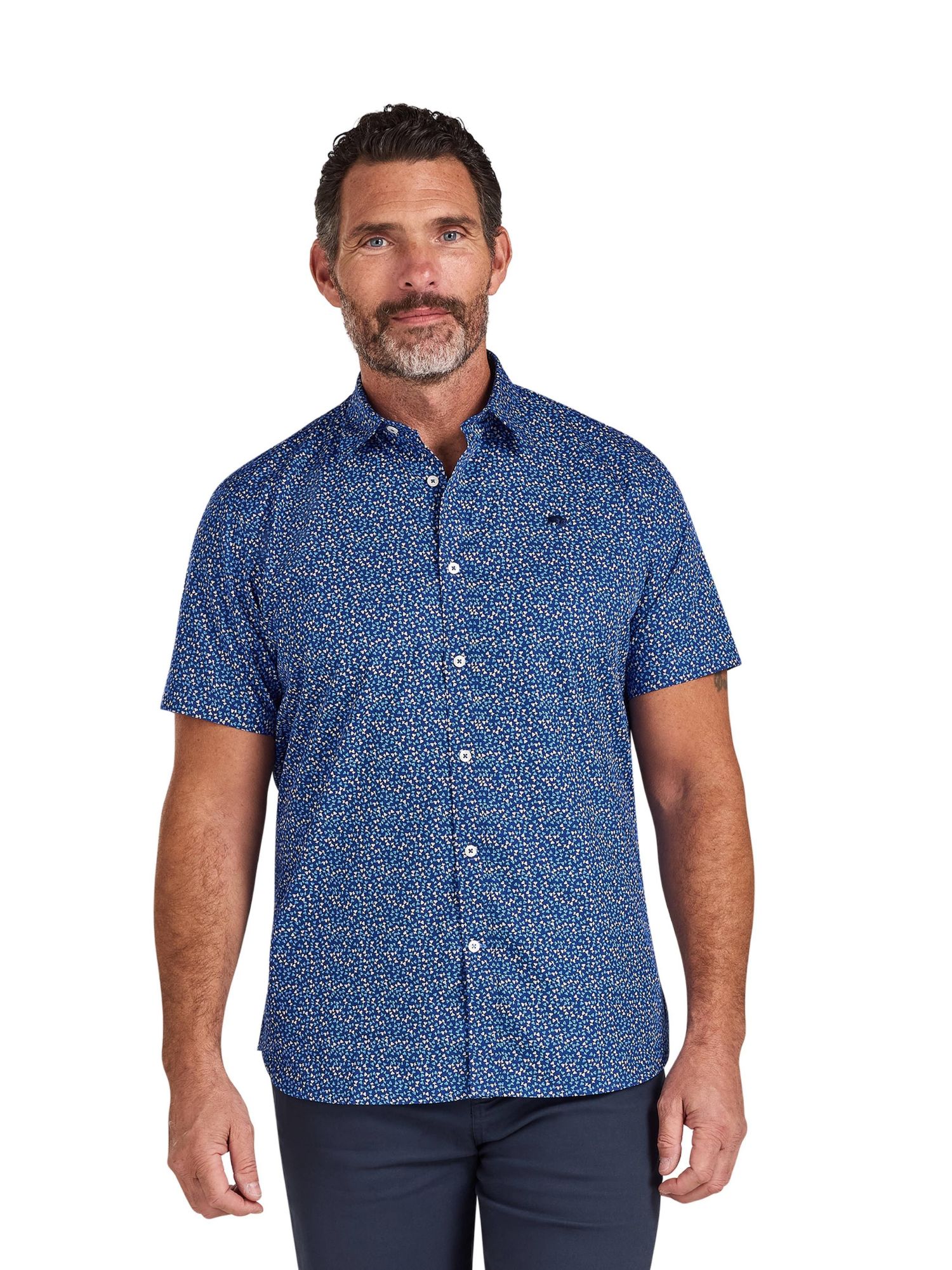 Men's Short Sleeve Flower Bud Shirt