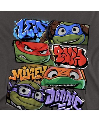 Men's TMNT Mutant Mayhem Graffiti Names T-Shirt